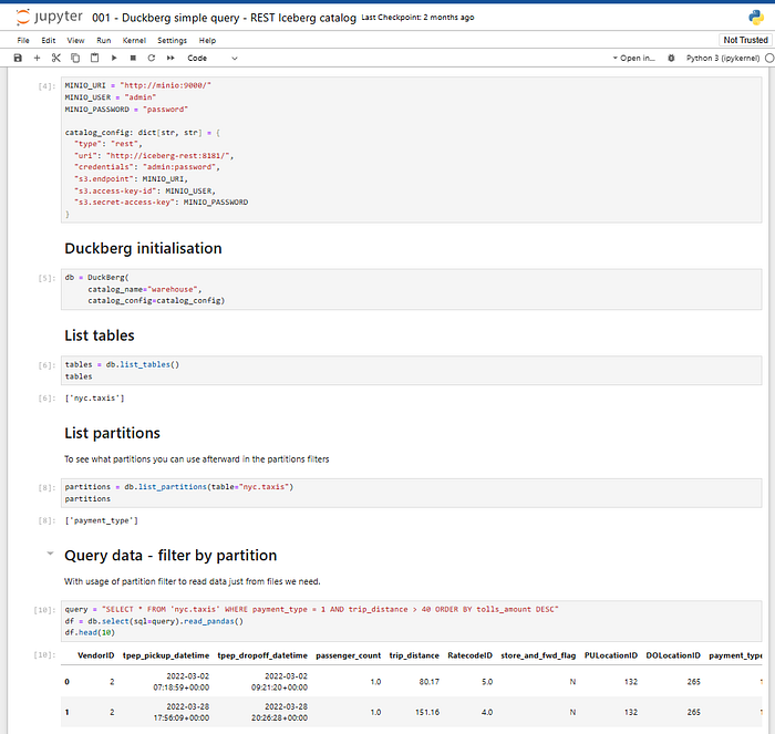 Duckberg local query